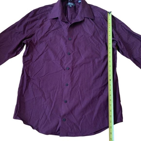Kenneth Cole Reaction Purple Dress Shirt Size Large - Picture 7 of 7